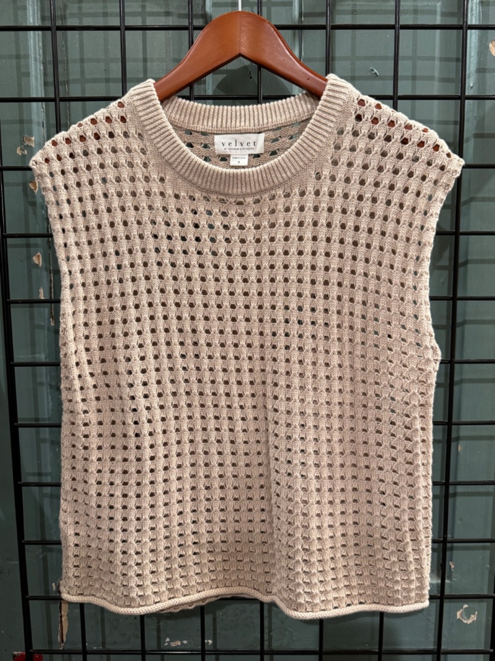 Womens VELVET knitted sweater vest
